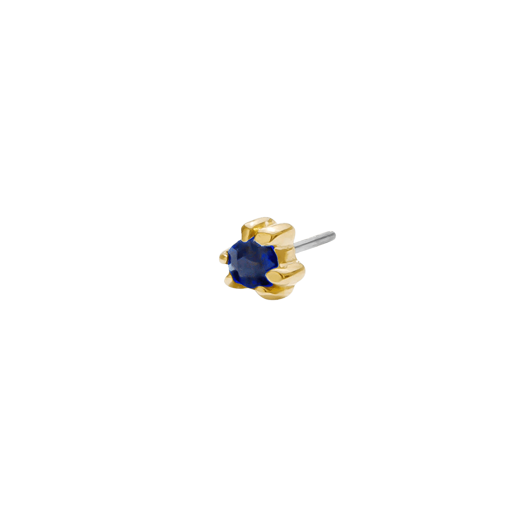 Iris – 14K Gold Birthstone Triangle Threadless End