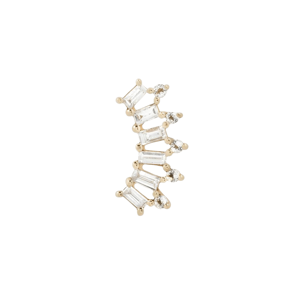 GSTQ - GENUINE DIAMOND + TOPAZ THREADLESS END piercing-zone.com