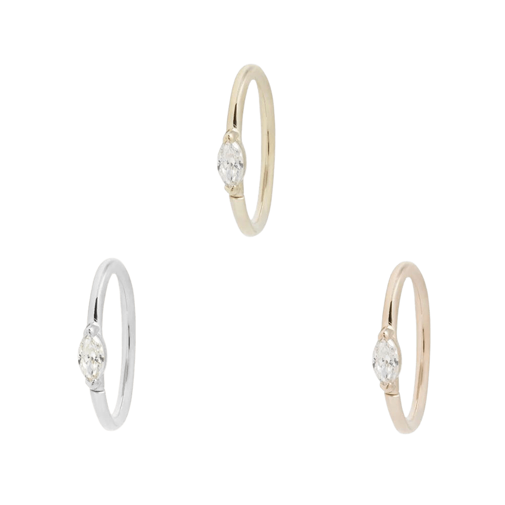 ZURI CZ SEAMLESS RING piercing-zone.com