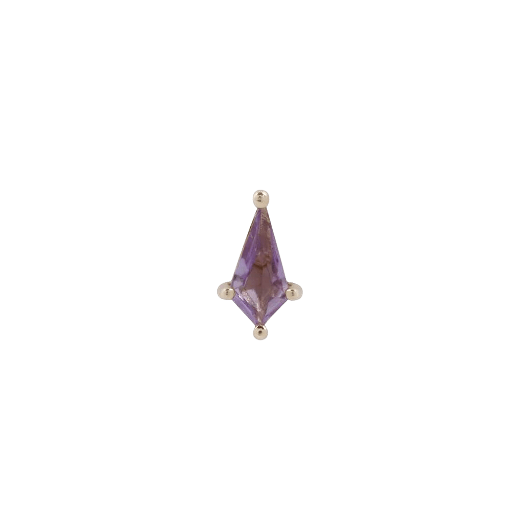 MINI SOHO - KITE CUT AMETHYST - THREADLESS END piercing-zone.com