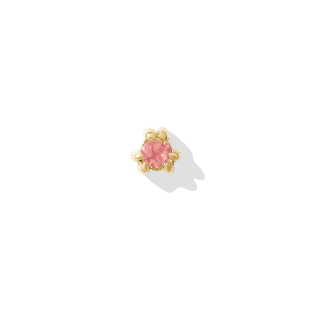 Iris – 14K Gold Birthstone Triangle Threadless End