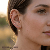 Aberdeen – 14K & 18K Gold Gemstone Charm - piercing - zone.com