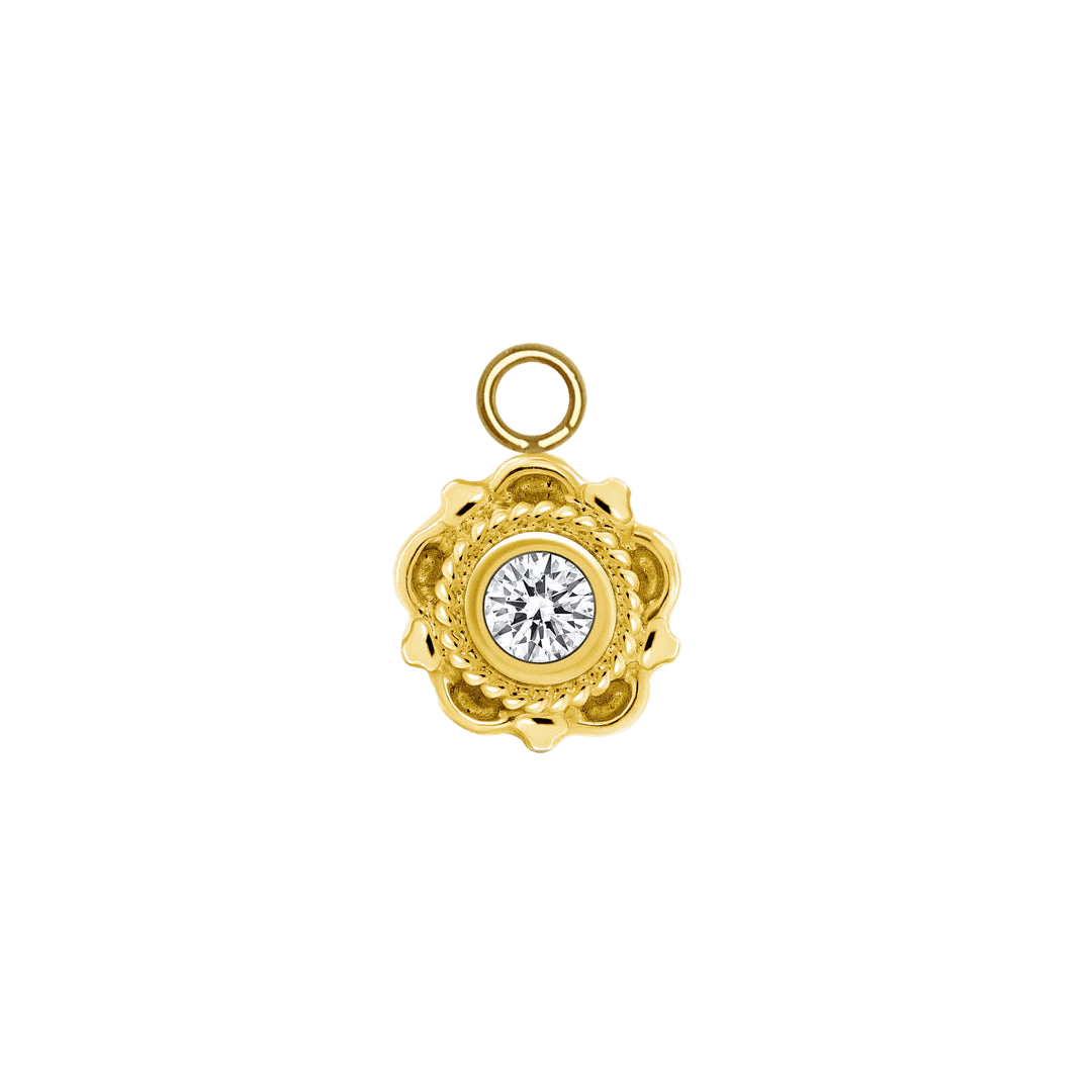 Aberdeen – 14K & 18K Gold Gemstone Charm - piercing - zone.com
