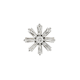 DELIAH BAGUETTE FLOWER - CZ - THREADLESS END piercing-zone.com