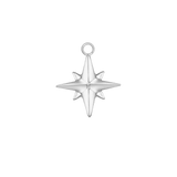 Accented Shining Star – 14K & 18K Gold Charm - piercing - zone.com