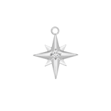 Accented Shining Star – 14K & 18K Gold Gemstone Charm - piercing - zone.com
