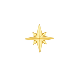 Accented Shining Star – 14K Gold Threadless & Threaded End - piercing - zone.com