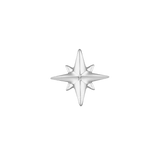 Accented Shining Star – 14K Gold Threadless & Threaded End - piercing - zone.com