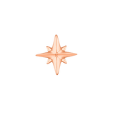Accented Shining Star – 14K Gold Threadless & Threaded End - piercing - zone.com