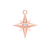 Accented Shining Star – 14K & 18K Gold Gemstone Charm