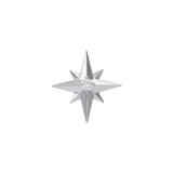 Accented Shining Star with Gem – 14K Gold Threadless/Threaded End - piercing-zone.com