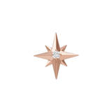Accented Shining Star with Gem – 14K Gold Threadless/Threaded End - piercing-zone.com