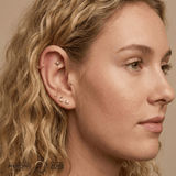 Accented Shining Star with Gem – 14K/18K Gold Radiant Threadless End - piercing - zone.com