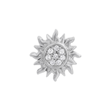 Accented Sun – 14K Gold Threadless/Threaded End - piercing-zone.com