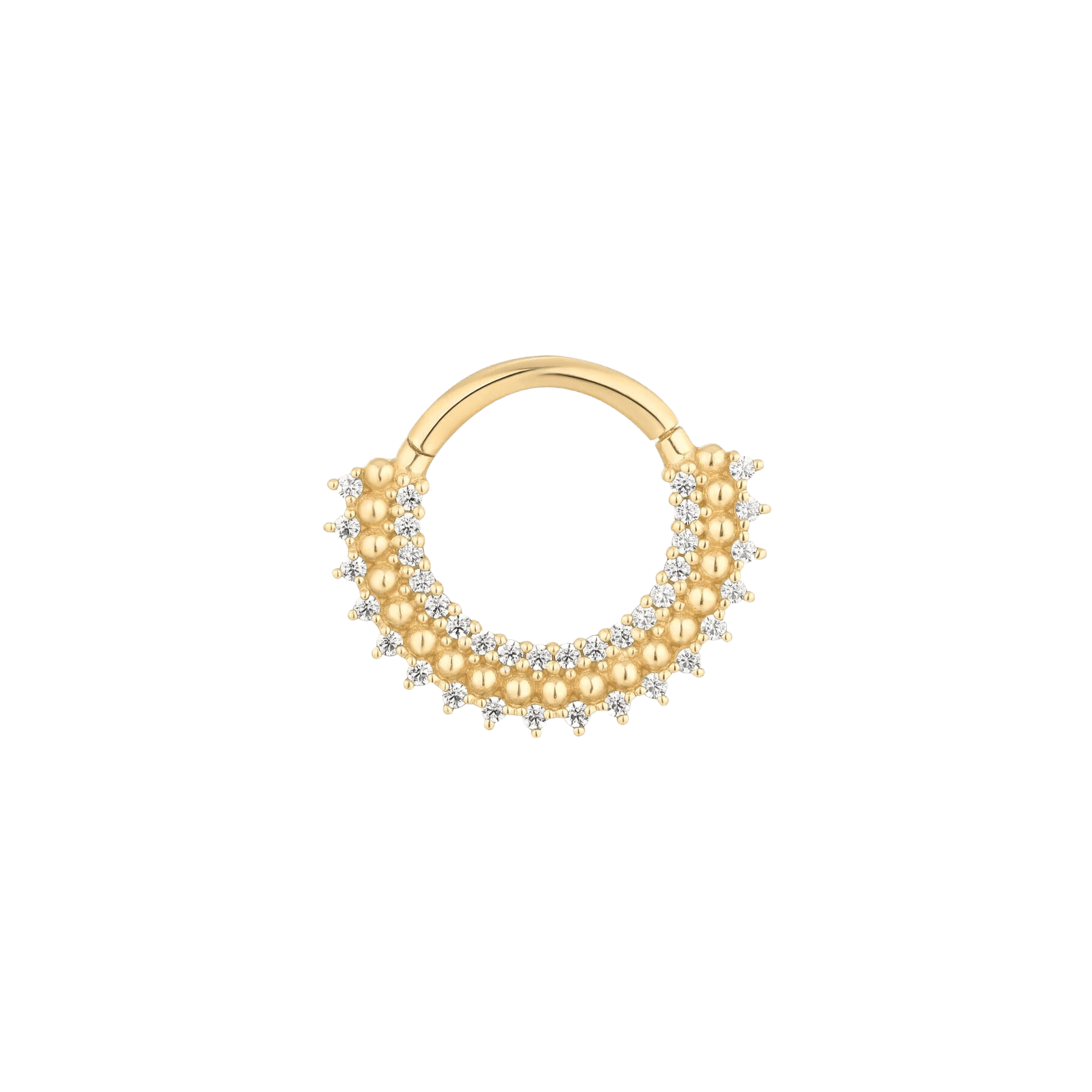HEART OF GOLD - CZ - GOLD CLICKER piercing-zone.com