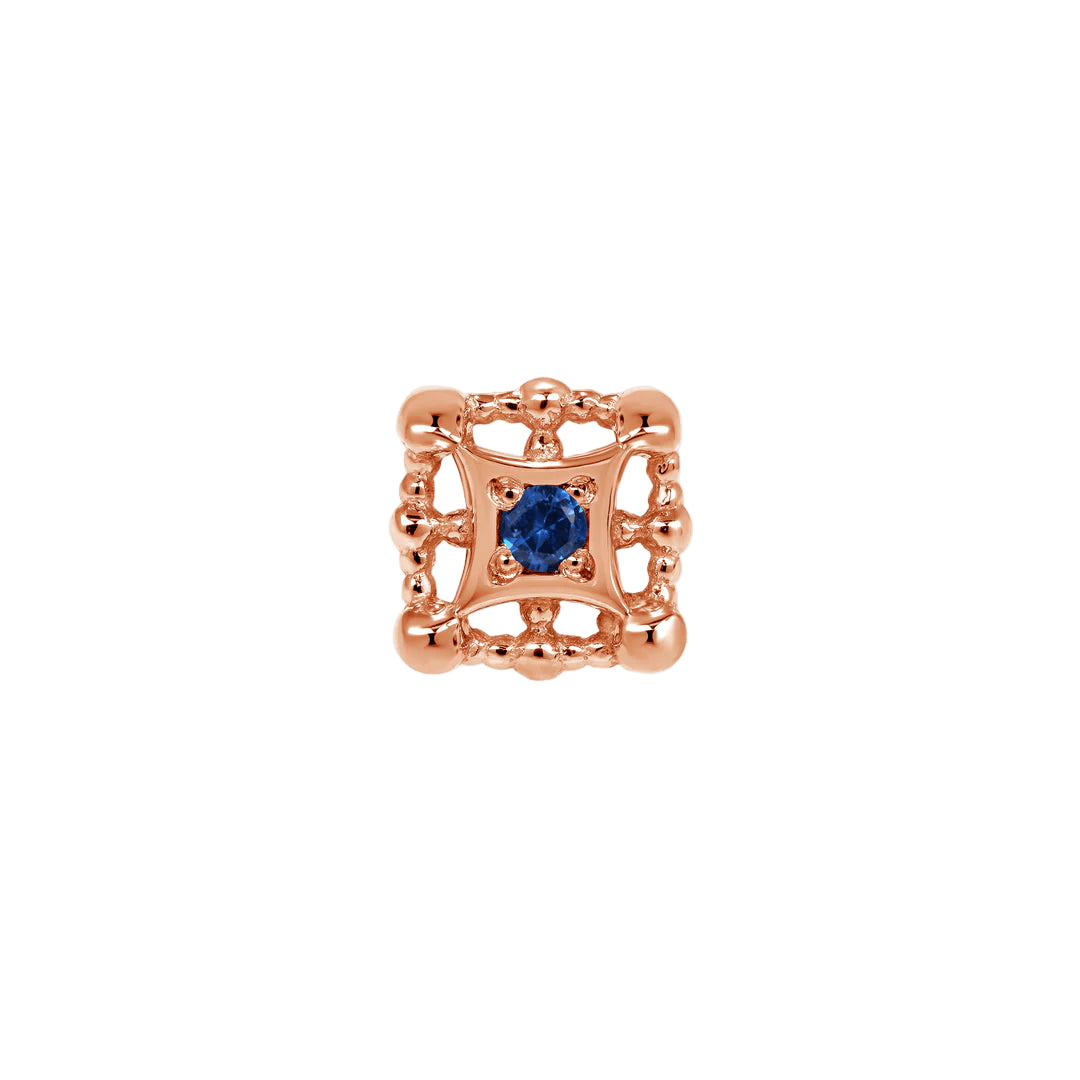 Adam – 14K/18K Gold Single - Stone Threadless End - piercing - zone.com