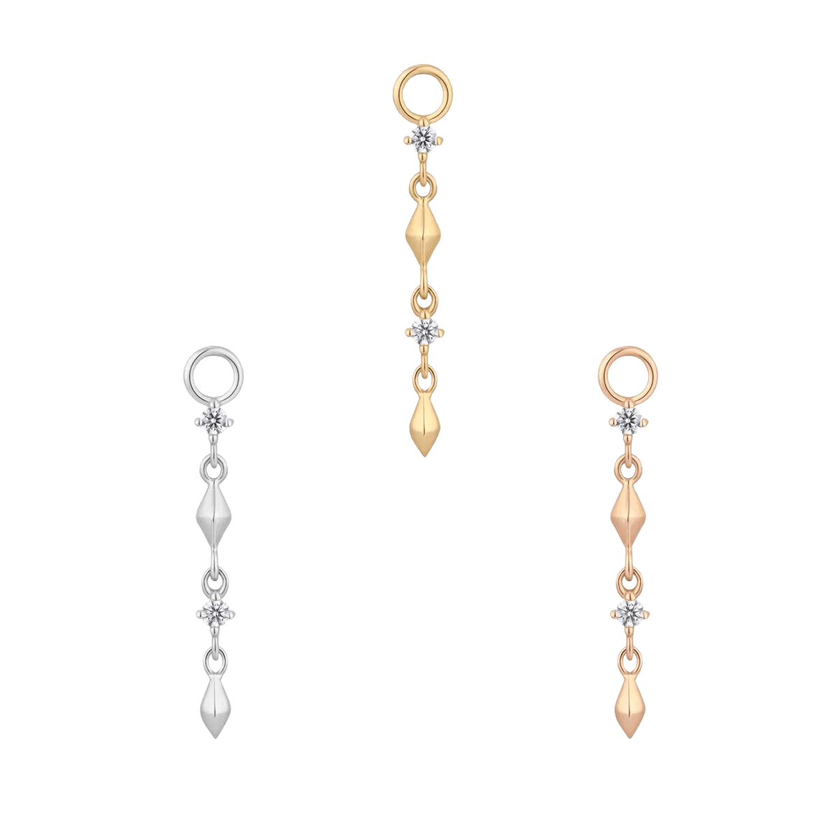 ISCHIA - CZ - GOLD CHARM piercing-zone.com