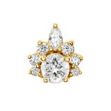 Adelina – 14K Gold Threadless/Threaded End - piercing-zone.com