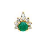 Adelina – 14K/18K Gold Multi - Stone Threadless End - piercing - zone.com