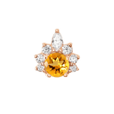 Adelina – 14K/18K Gold Multi - Stone Threadless End - piercing - zone.com