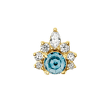 Adelina – 14K/18K Gold Multi - Stone Threadless End - piercing - zone.com