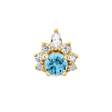 Adelina – 14K/18K Gold Multi - Stone Threadless End - piercing - zone.com