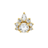 Adelina – 14K/18K Gold Multi - Stone Threadless End - piercing - zone.com