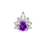 Adelina – 14K/18K Gold Multi - Stone Threadless End - piercing - zone.com