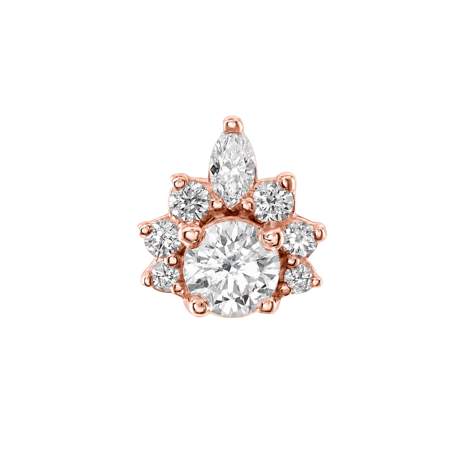 Adelina – 14K Gold Threadless/Threaded End