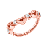 Adore Me Seamless Ring – 14K Gold Heart & Gem Design