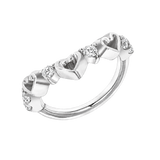 Adore Me Seamless Ring – 14K Gold Heart & Gem Design