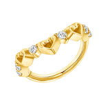 Adore Me Seamless Ring – 14K Gold Heart & Gem Design
