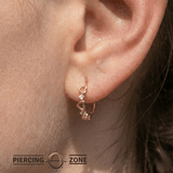 Adore Me Seamless Ring – 14K Gold Heart & Gem Design - piercing - zone.com