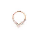 RISE + SHINE - CZ - SOLID 14KT GOLD CLICKER piercing-zone.com