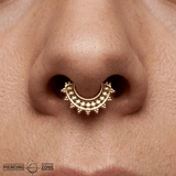 Afghan – Vermeil Tribal Detail – Sterling Septum Clicker - piercing - zone.com