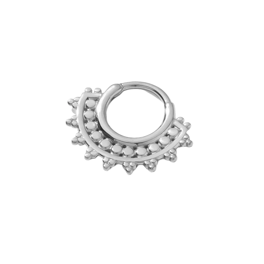 Afghan – Vermeil Tribal Detail – Sterling Septum Clicker - piercing - zone.com