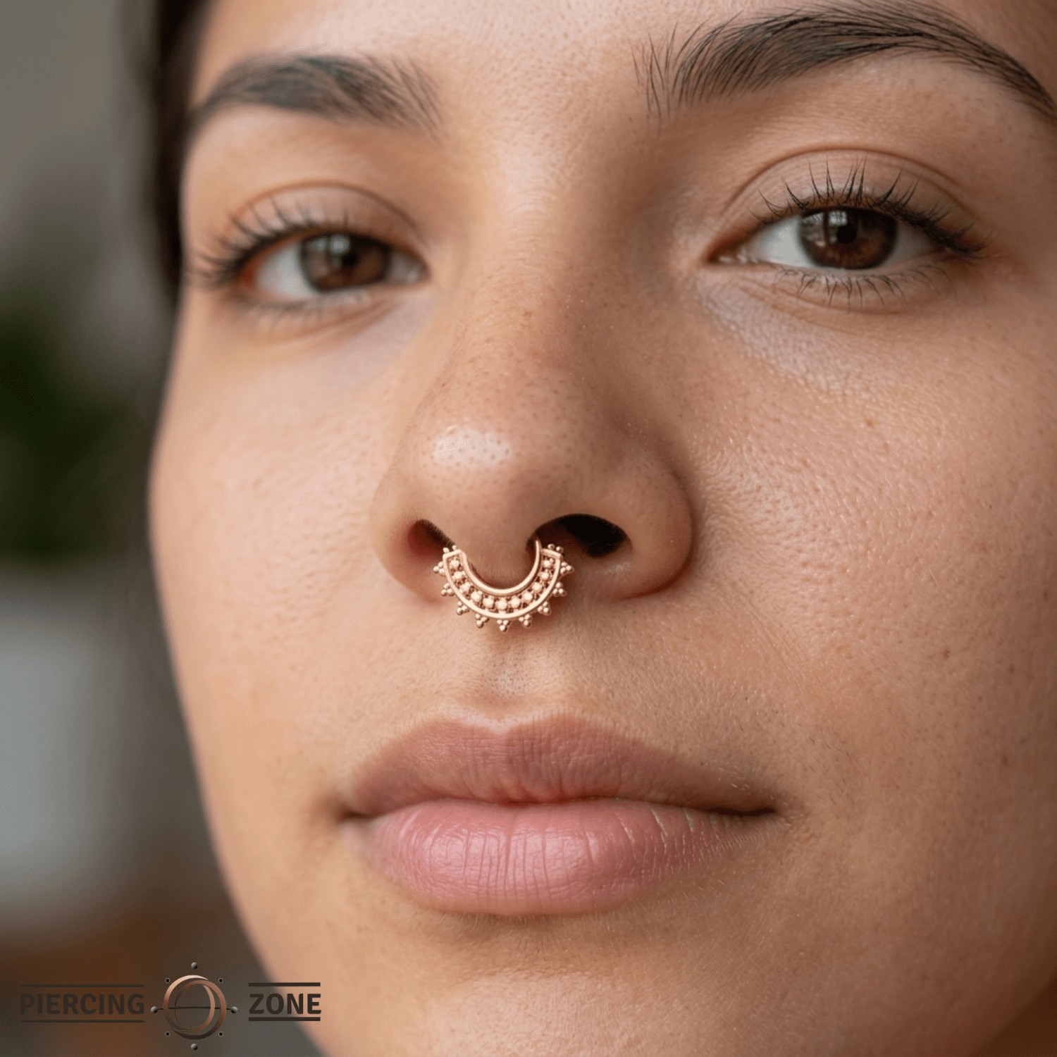 Afghan – Vermeil Tribal Detail – Sterling Septum Clicker - piercing - zone.com