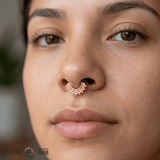 Afghan – Vermeil Tribal Detail – Sterling Septum Clicker - piercing - zone.com