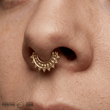 Afghan – Vermeil Tribal Detail – Sterling Septum Clicker - piercing - zone.com