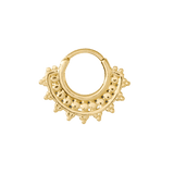 Afghan – Vermeil Tribal Detail – Sterling Septum Clicker - piercing - zone.com