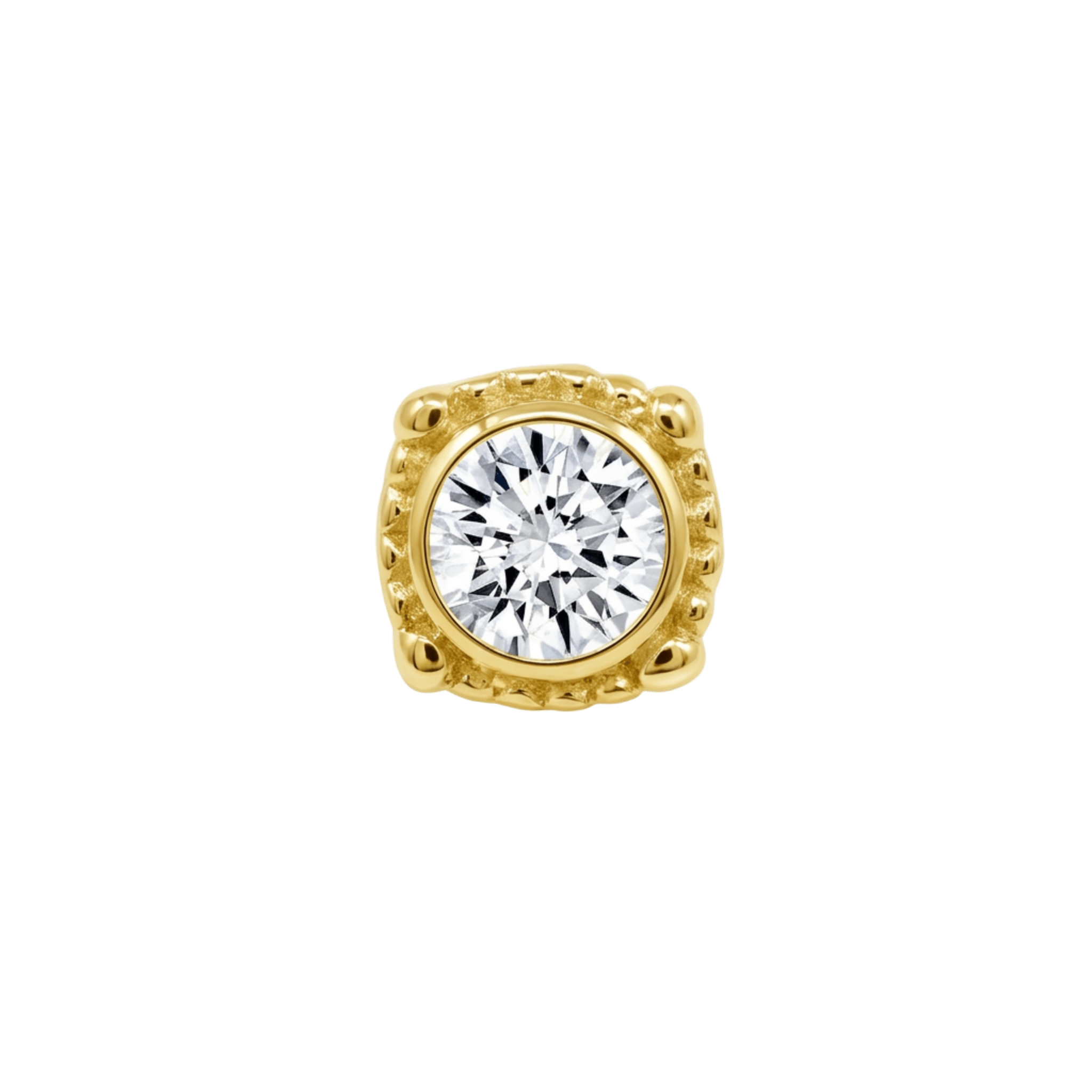 Afra – 14K Gold Threadless/Threaded End - piercing-zone.com
