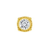 Afra – 14K/18K Gold Beaded - Frame Gem Threadless End - piercing - zone.com