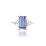 Ahadi – Tanzanite & CZ Duo – 14K Gold Threadless End - piercing - zone.com