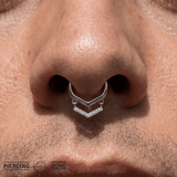Ain’t No Disco – CZ Arc – 14K Gold Clicker Ring - piercing - zone.com