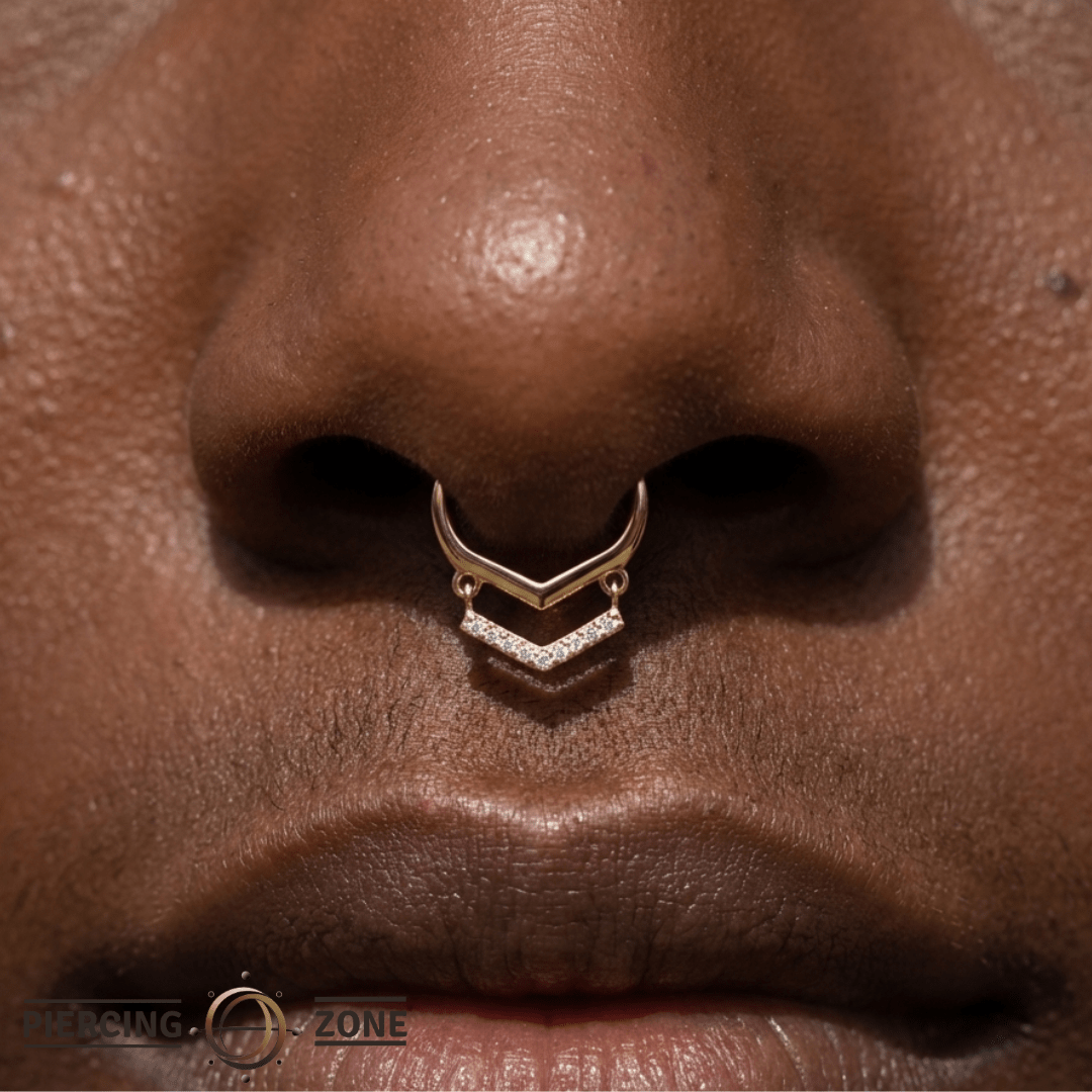 Ain’t No Disco – CZ Arc – 14K Gold Clicker Ring - piercing - zone.com