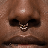 Ain’t No Disco – CZ Arc – 14K Gold Clicker Ring - piercing - zone.com