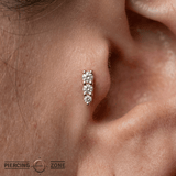 Aion - 18K Gold Gem Threadless/Threaded End - piercing-zone.com