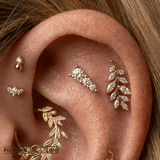 Aion - 18K Gold Gem Threadless/Threaded End - piercing-zone.com