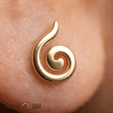 Air Element – 14K Gold Threadless/Threaded End - piercing - zone.com