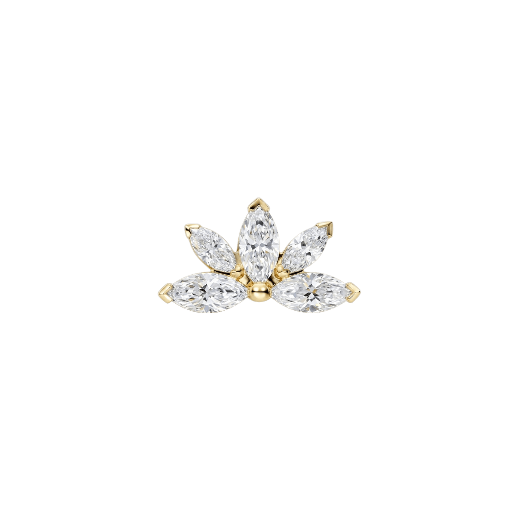 Ajna - 18K Gold Gem Threadless End - piercing-zone.com